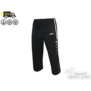 Jako Active 3/4 Trainingsbroek Kinderen - Zwart / Wit | Maat: 140