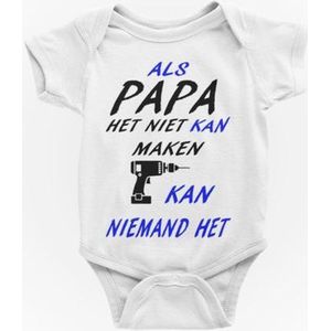 Passie voor Stickers Baby rompertje: als papa het niet kan maken kan niemand het  50/56