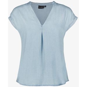 TwoDay dames denim lyocell blouse - Blauw - Maat S