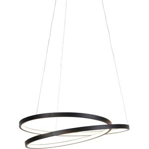 Paul Neuhaus rowan - Design LED Dimbare Hanglamp met Dimmer - 1 lichts - Ø 560 mm - Zwart - Woonkamer | Slaapkamer | Keuken