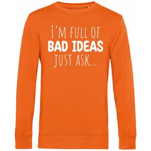 7431 - Sweater - I'm full of bad ideas-Pure Orange-S