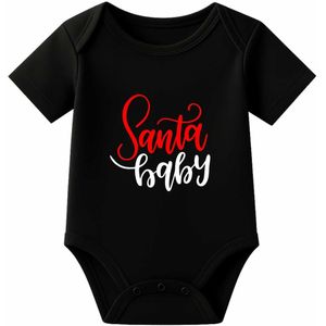 Romper Santa Baby - zwart - korte mouw