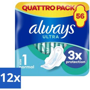 Always - Maandverband - Normal - Plus - 56 Maandverband - Voordeelverpakking - 12 stuks
