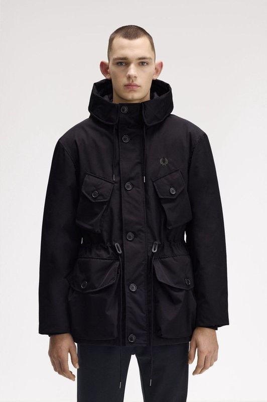 Fred Perry - J1315 Parka - Zwart - Casual - Gerecycled Polyester - Duurzaam