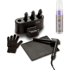 HOT TOOLS Curl Bar Set Black Gold + Wella EIMI Thermal Image Heat Protection Spray 150ml