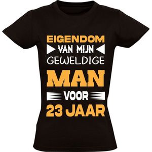 Grappig 23 jarig huwelijks jubileum Dames T-shirt - getrouwd - trouwdag - huwelijk