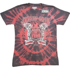 Johnny Cash - Ring Of Fire Heren T-shirt - L - Rood