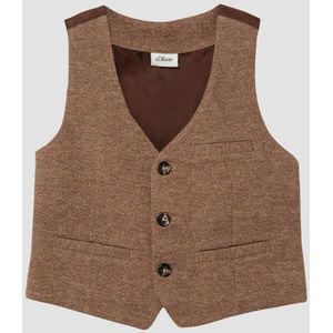 s.Oliver - Gilet - Mouwloos - V-hals - Visgraatmotief