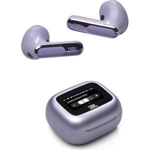 Draadloze Oordopjes met Bluetooth, 50 uur Batterijduur, True Adaptive Noise Cancelling, IP54 Waterproof, Open-Back Design, Paars