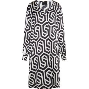 DreiMaster - Midi-jurk - Zwart en Wit - Dames