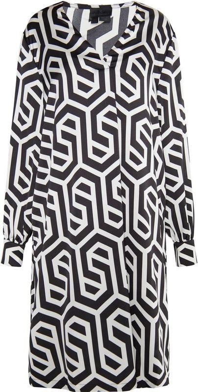 DreiMaster - Midi-jurk - Zwart en Wit - Dames