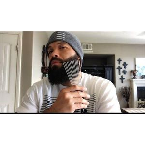 Jumada's - Ontdek de kracht van de Afro kam - African comb - Zwart - Metalen tanden