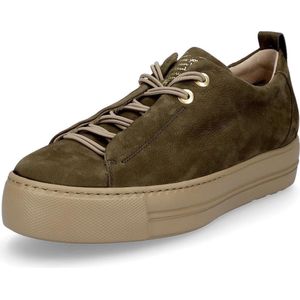 Paul Green dames leren sportschoenen kaki groen 8.5