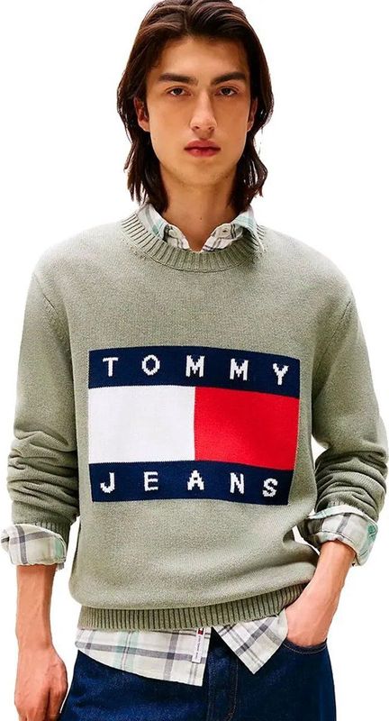 Tommy Jeans - Gebreide Pullover - Effen - Regular Fit - Zuiver Katoen