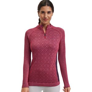 FALKE Skiing Thermallayer Seamless verwarmend wol functioneel materiaal cardigan dames rood - maat M