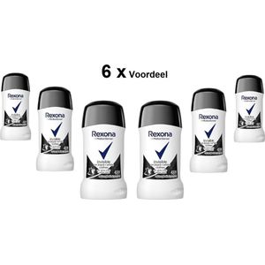 Rexona Motion Sense Invisible on Black & White Deodorant Stick 6 x 40 ml.
