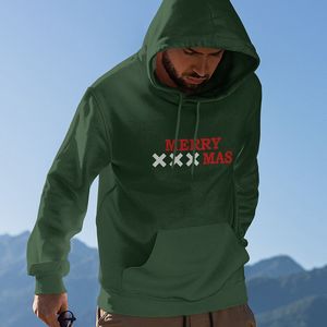 Amsterdam Kerst Hoodie Groen Merry XXXmas - Maat XS - Uniseks Fit - Kerstkleding Voor Dames & Heren