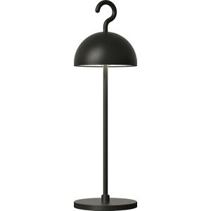 Sompex Tafellamp of hanglamp Hook | Led | Zwart - indoor / outdoor / voor binnen en buiten met oplaadkabel USB  - 2700-3000k - kleur in warm of koel wit instelbaar - Design accu(tafel)lamp