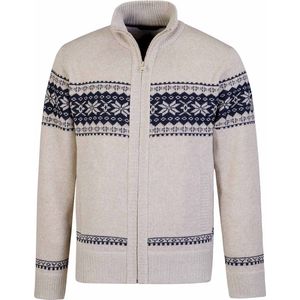 BJØRNSON Hoyt Scandinavisch Gebreid Vest Heren - Teddy - Maat 2XL - Off-White