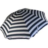 Banz - UV Strand parasol - 165/200cm x 180cm - Blauw/Wit gestreept - maat Onesize