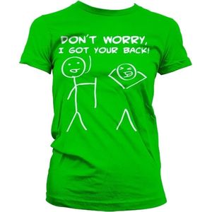 Hybris Don't Worry, I Got Your Back! Girly T-Shirt Damen Green-S