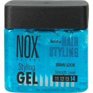 Nox Unique Proffesional Choice | Blauwe Haargel Styling | Hair Gel| Haarwax| Haargel| Gel | Aqua Gel | Gel op water basis | Cire Coiffante Nox Gel Styling Glans / Shiny look | Sterkteniveau #14 350mL