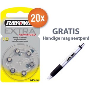 Voordeelpak Rayovac Gehoorapparaat Batterijen - Type 10 (geel)