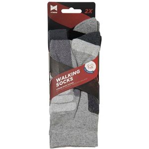 Xtreme - Wandelsokken - Multi Grey - 2-pack - Unisex - 45% Katoen