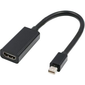 XIB Mini Displayport / Thunderbolt naar HDMI adapter / Windows / Imac / Macbook / Kabel voor laptop naar TV - Zwart