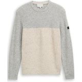Tom Tailor - STRUCTURED MIX CREWNECK - Heren Trui - Veelkleurig - Regular Fit