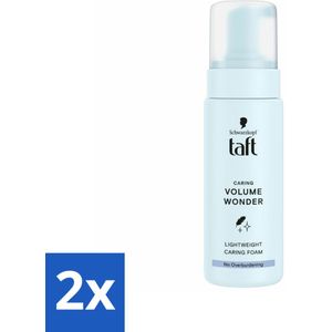 2 x Taft - Caring Volume Wonder - Lightweight Foam - Lichtgewicht lift - 150 ml - Haarpoeder - Volume Haar - Dun Haar - Fijn Haar - Taft
