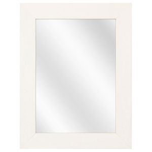 Spiegel met Brede Houten Lijst - Wit - 30x40 cm