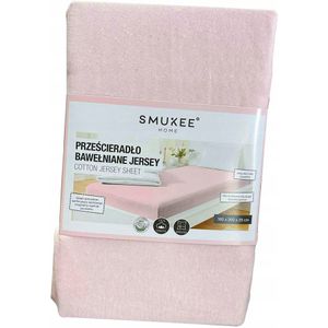 Smukee Jersey Katoenen Hoeslaken Roze 160x200x25 cm