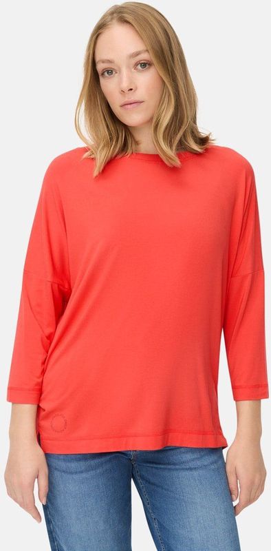 camel active - Shirt - Vlamrood - Lange Mouwen - Ronde Hals