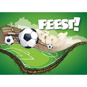 Voetbal uitnodigingen 6 stuks - Kinderfeestje - Voetbal - Verjaardag uitnodiging -