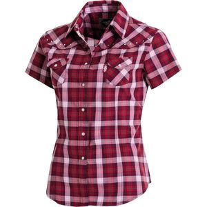 Dames Blouse Western Stijl Korte Mouwen met Rhinestones