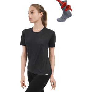 100% Merino Dames T-shirt - Sportief Wandelen en Thermisch Ondergoed voor Dames