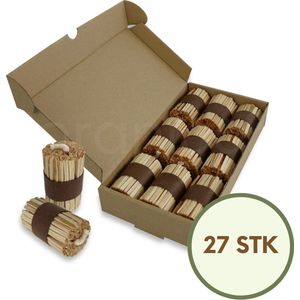 Floranica aanmaakblokje 27 stuks Eco-vriendelijke aanmaakblokjes van hout en was Brandduur 20 min Barbecue aansteker Outdoor Survival Bushcraft Camping Stove aansteker