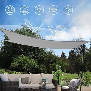 zonwering, Sun Protection, Wind Protection, Zonnezeil / weerbestendige UV-bescherming, luchtdoorlatend 2 x 2 m