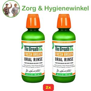 The Breath Co Mondwater - MILD MINT - 2 x 500ML voordeelverpakking
