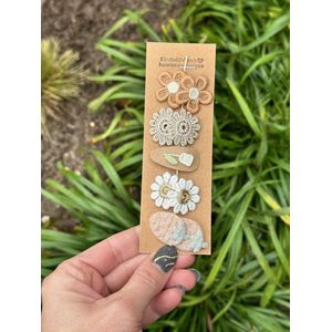 Antislip knipjes - Baby knipjes - Eerste haarspeldjes - Anti slip knipjes - Haaraccessoires meisjes - Kraamcadeautje - Haarknipjes baby - Anti slip - Haaraccessoires baby - Beige - Bruine haarknipjes