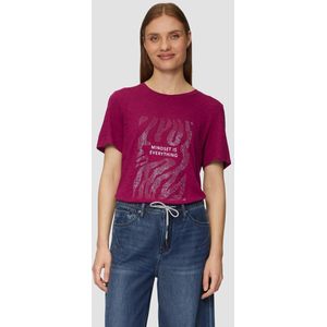 T-shirt - Zacht - Met Edelstenen - Decoratieve Print - Halflange Mouwen