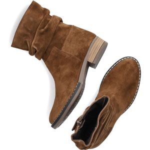 Hip H1738 Enkellaarsjes - Enkelboots met rits - Meisjes - Cognac - Maat 36