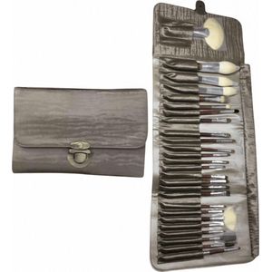Guardian Beauty Make Up Kwasten Set - 26 stuks - Grijs - Met Koffer - Cosmetica - Cadeau Idee