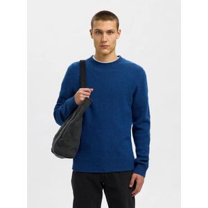 Selected Homme Neil LS Knit Neps Crew Neck Set Sail