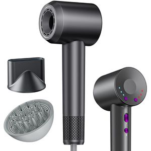 Fohn met Diffuser - Haardroger Krullen - Haarfohn - Fohnborstel - Zwart