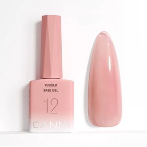 Canni Rubber Base UV Gellak Rosé Nude - 9 ml - 12 - Rubber Base Coat - Rubber Base Gel - Rubber Base Gellac - Canni Gellak - Gellak Nagellak