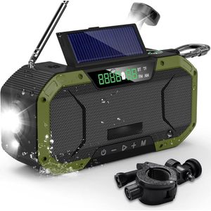 Noodradio - SCR2010 - Opwindbaar - Draagbaar - Solar Powerbank - Zonne-energie - Noodpakket Voor Thuis En Oorlog