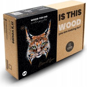 WOOD YOU DO Houten puzzel | Discreet Lynx | 100 stukjes | M