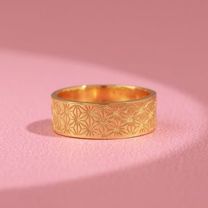Vol bloemen belofte ring 14K Verguld